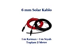 Lexron 6 mm Mc4 Soketli 2 Metre (1m+1m) Güneş Paneli Solar Kablo